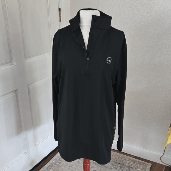 Veil Dresses & Skirts - Vineyard Vines Black Half-Zip Pullover Dress